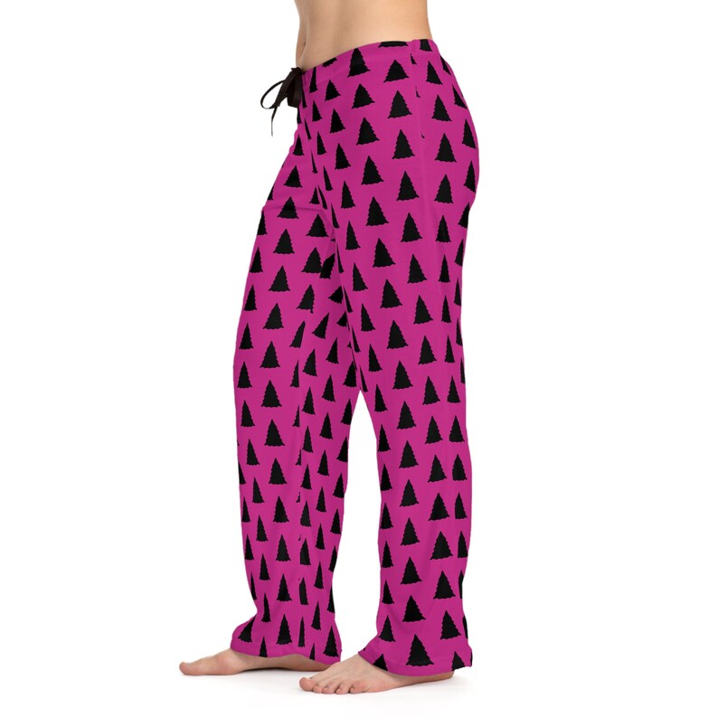 Women's Christmas Pajama Pants Cute Black and Pink Etsy