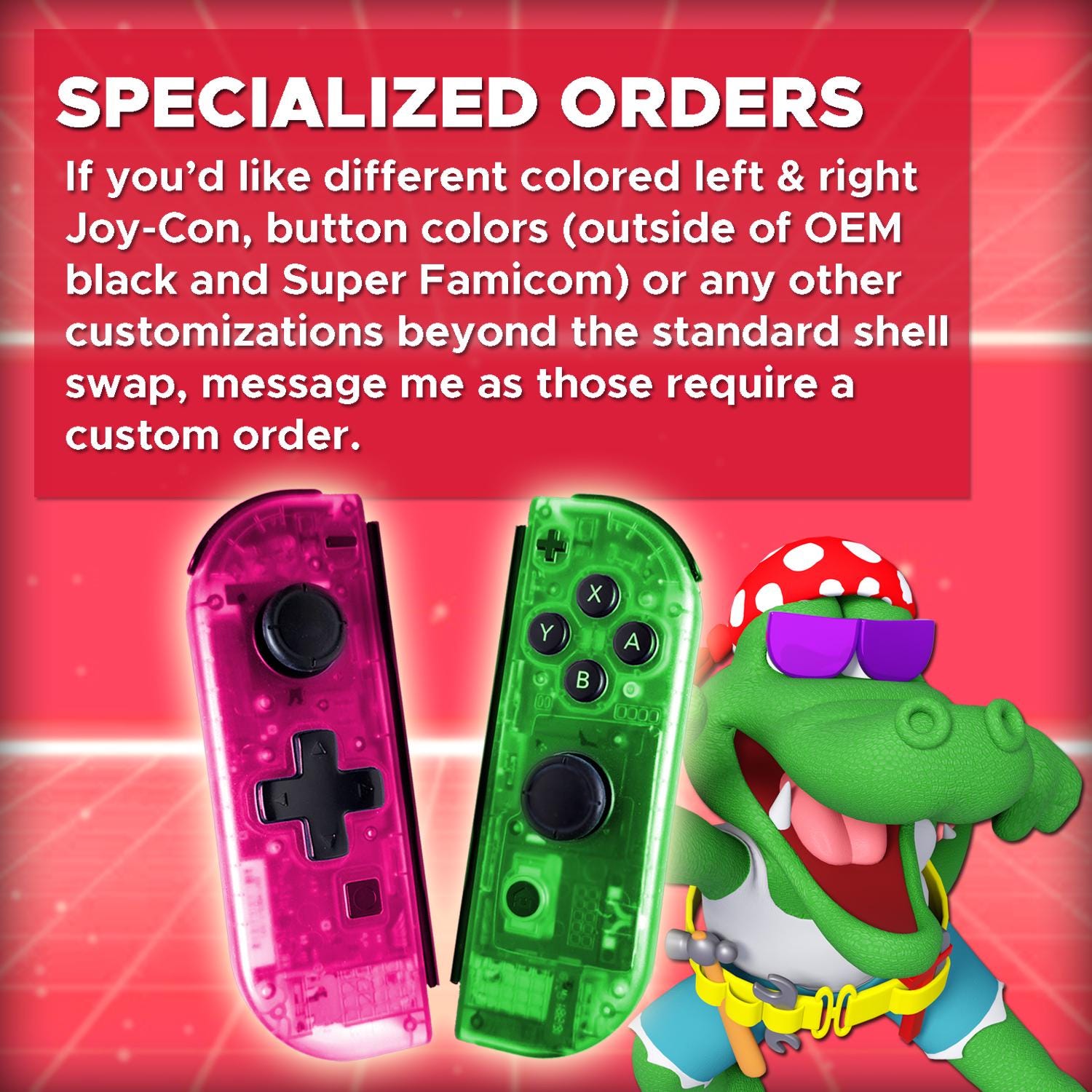 Custom Joy-con for Nintendo Switch 1- Personalized Joy-con 2- Made