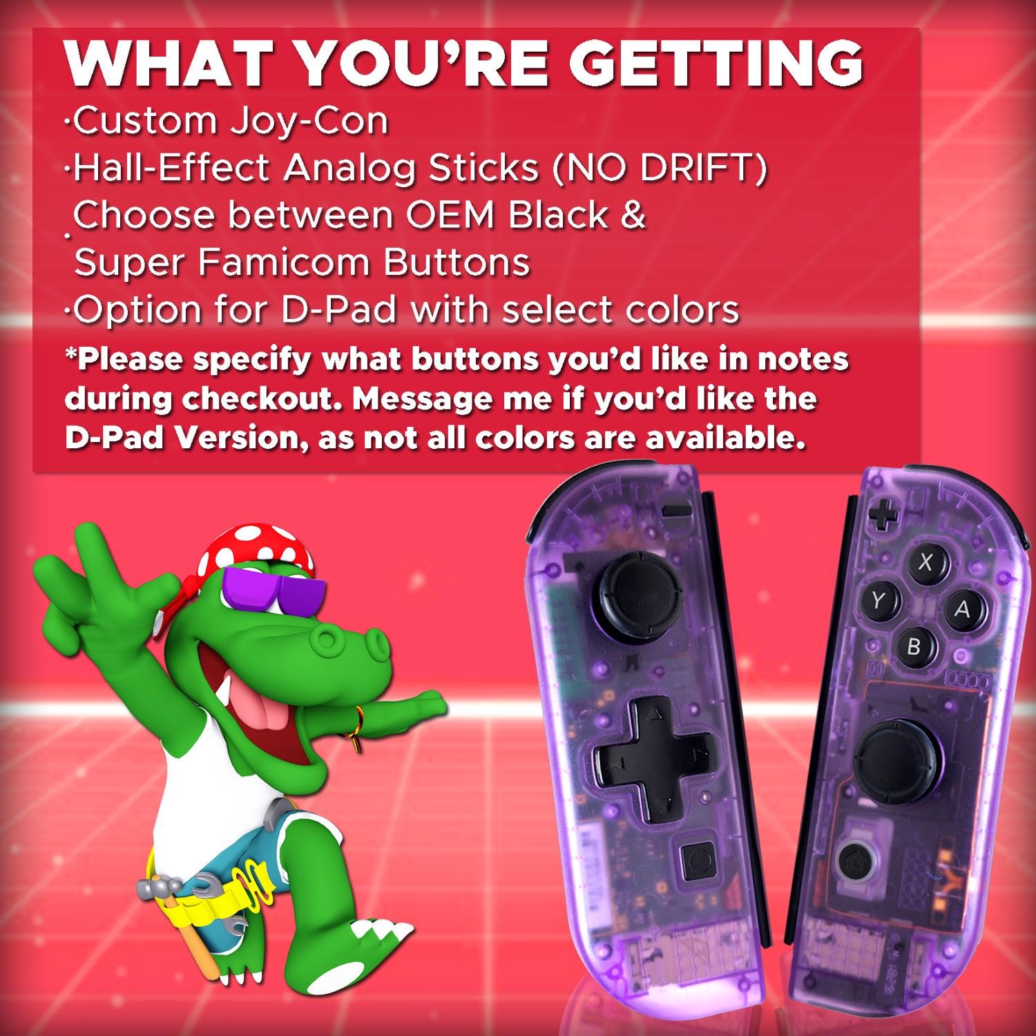 Custom Joy-con for Nintendo Switch 1- Personalized Joy-con 2- Made