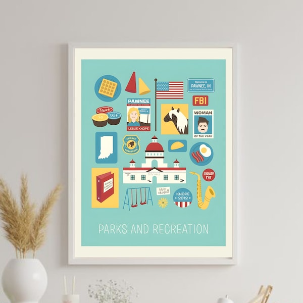 Parks and Recreation Poster, Parks and Recreation Print, Parks and Rec Poster, Parks and Recreation Wall Art, Digital Download