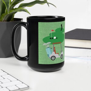コーヒーマグ ゴルフ ゴルフカートカップ ゴルフボール ゴルファー ブラック 光沢マグ クリスマスプレゼント