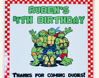 Turtles Pizza Box, Ninja Party Favor, Personalized Turtles Favor, Turtles Party Favor, Turtles Birthday, Turtles Gift