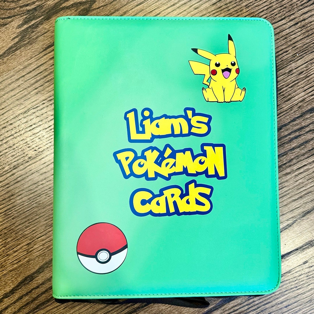 Personalized Pokemon Card Binder, Pokemon Gift, Pokemon Binder, Pokemon Card Holder, Pikachu