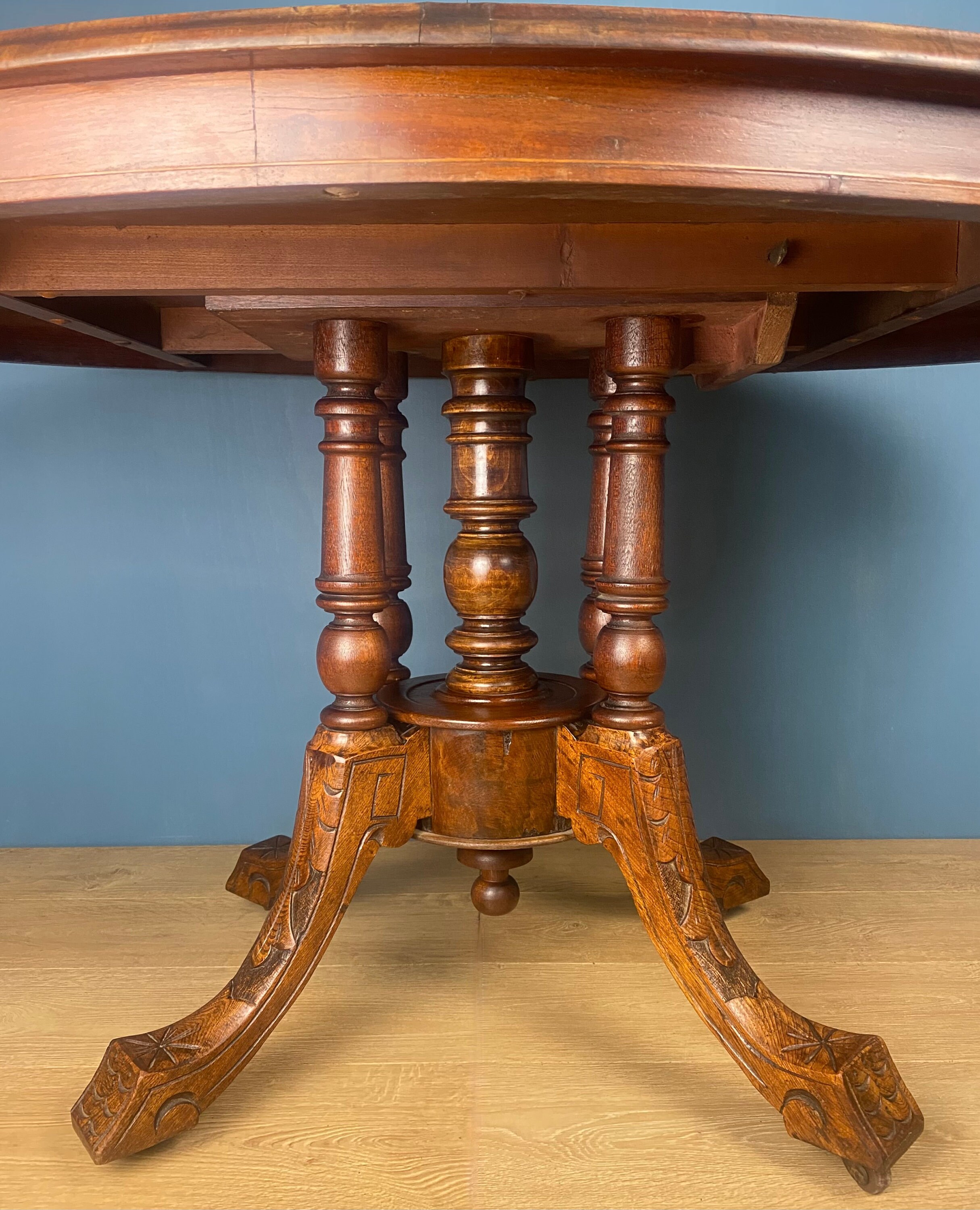 Victorian Burr Walnut Loo Table Etsy UK