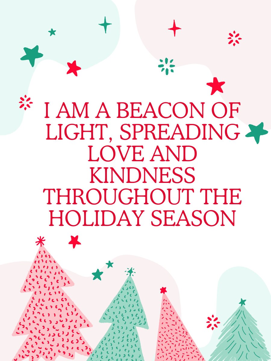 PRINTABLE Christmas Affirmations Busy Mom Self Care Advent - Etsy