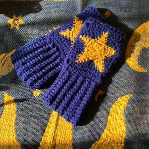 Whimsical Star Fingerless  Gloves