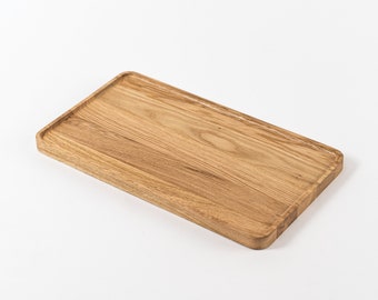 WOODYGIFT Wooden Tray 36x20 cm, Wooden Coaster, Decorative Wooden Tray, Desk Organizer for Office Supplies, Serving Tray.