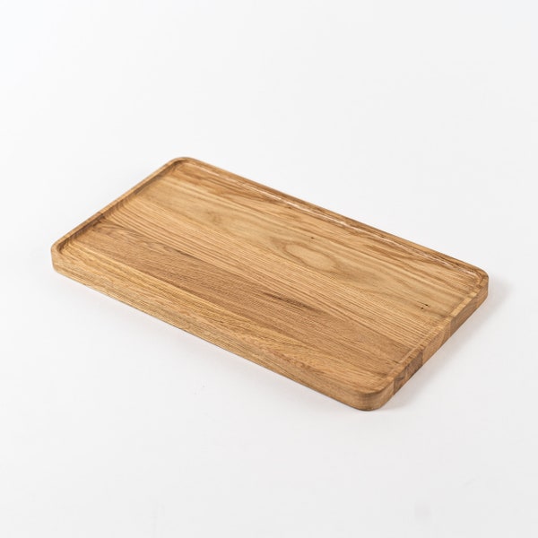 WOODYGIFT Wooden Tray 36x20 cm, Wooden Coaster, Decorative Wooden Tray, Desk Organizer for Office Supplies, Serving Tray.