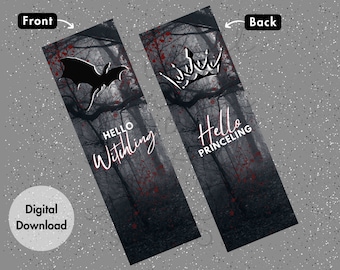 2 stuks TOG glazen troon Manon Blackbeak & Dorian Havilliard Witchling en Princeling digitale download bladwijzerset