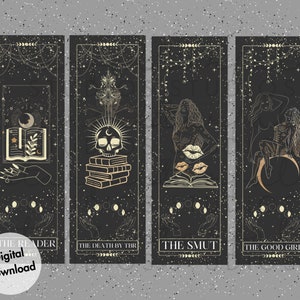 4 stuks The Reader Pittige Tarotkaarten Smutty Bookworm Bookloving Gift Digitale bladwijzers