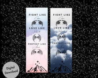 2pk ACOTAR/ACOMAF Azriel, Rhysand, Cassian Bat Boys Digital Bookmark Bundle