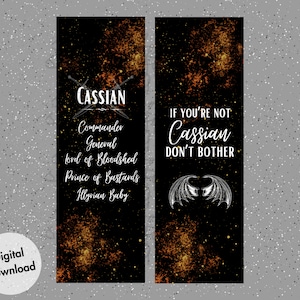 ACOTAR A Court of Silver Flame Cassian Digital Bookmark Bundle