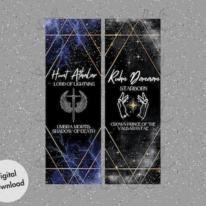 Digital Bookmark Crescent City Boys Hunt & Ruhn House of Earth and Blood House of Sky and Breath