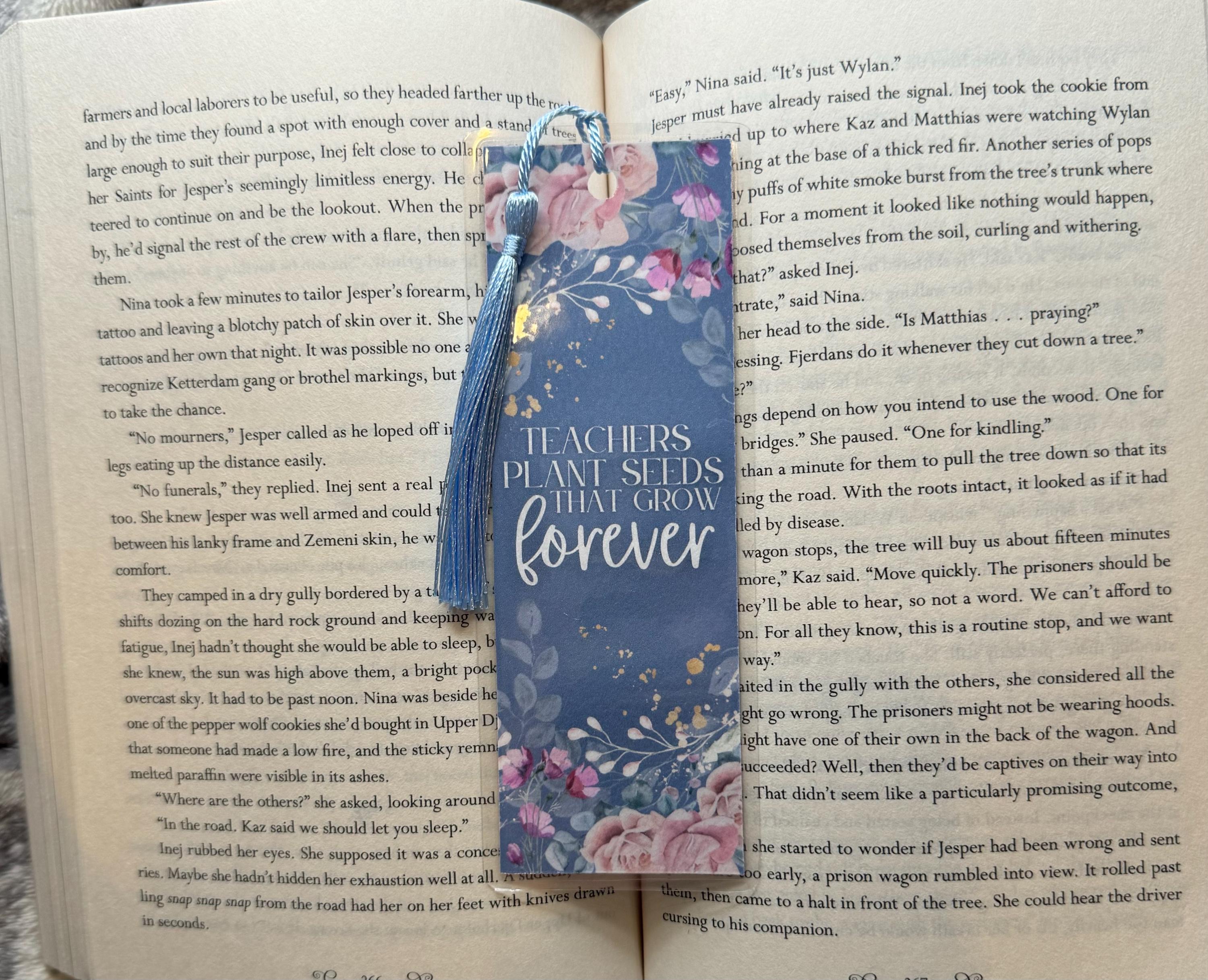 Floral Teacher Bookmark Set: Printable Gift (digital Download) - Etsy