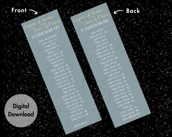 2 szt. EOS Empire of Storms, TOD Tower of Dawn Tandem Read Digital Bookmark Guide Niebieski Oryginalna okładka Dopasowanie kolorów