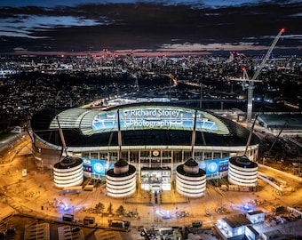Manchester City Etihad Stadium at Night- Physical Print - Choose from 3 perspectives.