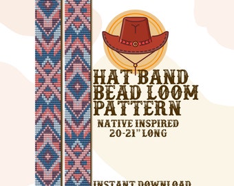 Traum Hutband Muster - Hutband Indianer Perlen Loom Muster - PDF Sofortdownload - basierend auf Miyuki Delica Rocailles 11/0