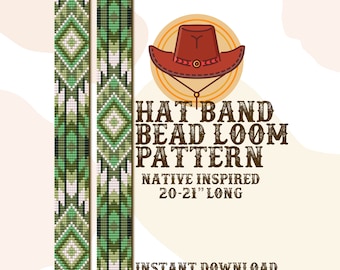 Olive Hutband Muster - Hutband Native Bead Loom Muster - PDF Sofort-Download - basierend auf Miyuki-Rocailles 11/0