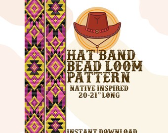 Destiny Hutband Muster - Hutband Indianer Perlen Loom Muster - PDF Sofort Download - basierend auf Miyuki Rocailles 11/0