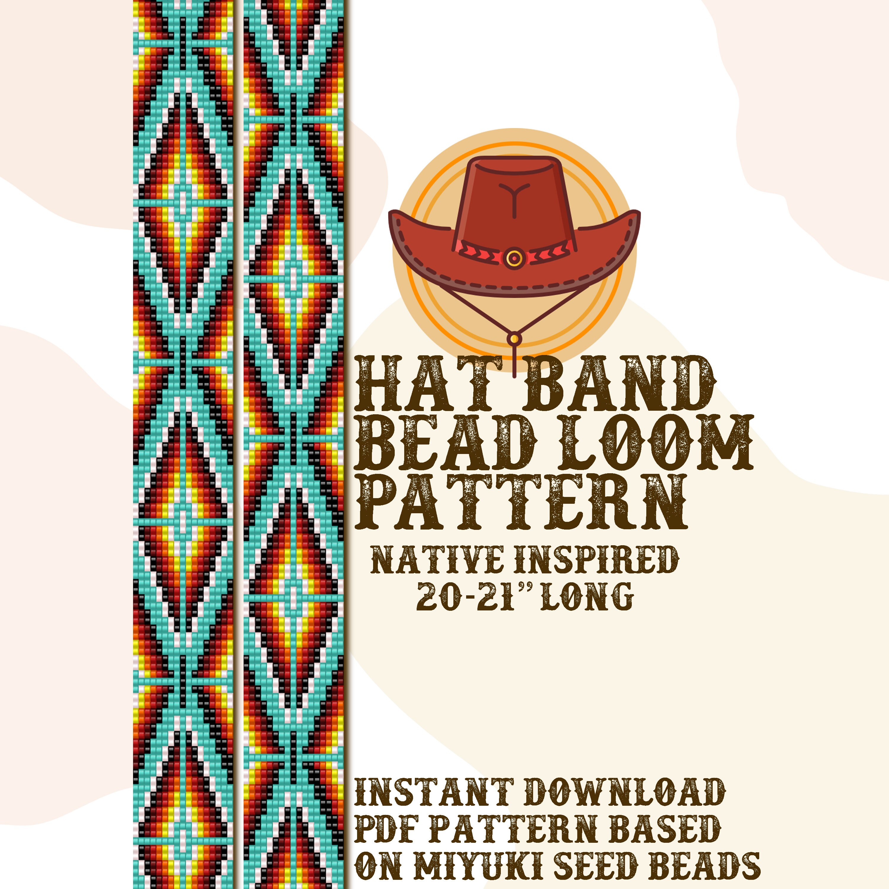 Rays of Sun Hat Band Pattern Hat Band Native Bead Loom Pattern PDF ...