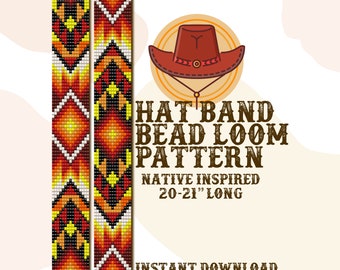 Autmn Hutband Muster - Hutband Indianer Perlen Loom Muster - PDF Sofort Download - Basiert auf Miyuki Rocailles 11/0