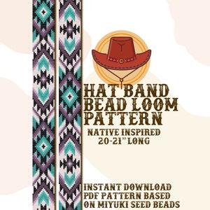 Può includere: Uno schema per telaio a perline per una fascia per cappello, ispirato ai disegni dei nativi americani. Lo schema è lungo 50-53 cm e si basa su perline Miyuki. Lo schema è disponibile per il download immediato.