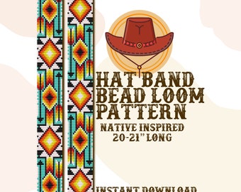 Pfeile Hutband Muster - Hutband Indianer Perlen Loom Muster - PDF Sofort Download - basierend auf Miyuki Delica Rocailles 11/0