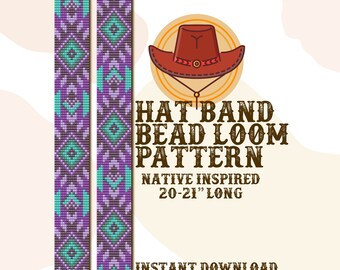 Vital Breath Hutband Muster - Hutband Indianer Perlen Loom Muster - PDF Sofort-Download - basierend auf Miyuki-Rocailles 11/0