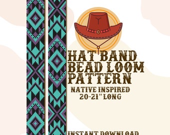 Deep Space Hutband Muster - Hutband Indianer Perlen Loom Muster - PDF Sofort Download - basierend auf Miyuki Rocailles 11/0