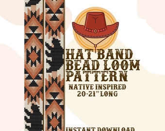 Bären Holz Hutband Muster - Hutband Indianer Perlen Loom Muster - PDF Sofort Download - basierend auf Miyuki Delica Rocailles 11/0