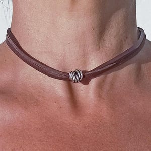 Leather Choker Necklace, Leather Cord Necklace Boho, Boho Choker, Boho Jewelry for Women, Leather Jewelry, Choker Necklace, Everyday Choker