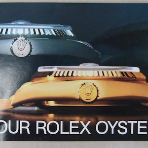 Vintage Ihre Armbanduhr (Rolex Oyster Booklet) Circa 1986 Gedruckt in der Schweiz Original