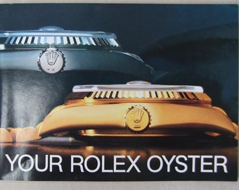 Vintage Ihre Armbanduhr (Rolex Oyster Booklet) Circa 1986 Gedruckt in der Schweiz Original