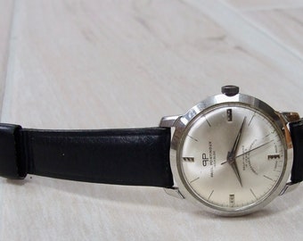 Herren Vintage Paul Portinoux Edelstahl Armbanduhr Automatik 35 mm Art Deco Ziffernblatt
