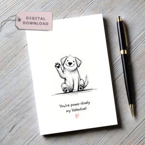 Biglietto d'amore, simpatico biglietto per cane per fidanzato, fidanzata, marito, moglie, figli, biglietto di San Valentino con amore per i cuccioli, umorismo romantico, digitale, stampabile