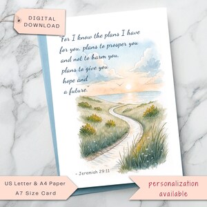 Carte de motivation chrétienne, carte religieuse verset de la Bible, citation biblique, anniversaire confessionnel, confirmation, remise des diplômes, impression numérique