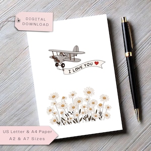 Tarjeta de amor para novio, novia, esposo, esposa, prometido, aniversario, San Valentín para ella/él, romántica, tarjeta de "te amo", imprimible DIGITAL