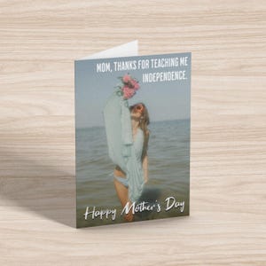 Mother&#39;s Day Printable Card, Beautiful Mom, Downloadable Blank Card for Mom, Cool Mom, Cute Mothers Day Card, Card from Daughter, Digital