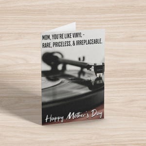 Album fête des mères imprimable, téléchargeable, cadeau de dernière minute, carte pour maman, carte vierge classique, jolie carte de fête des mères, rock n roll