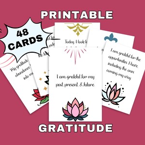 Cartes d'affirmation imprimables, Vision Board imprimable Cadeau de manifestation pour femmes autonomes, Loi de l'attraction Cartes spirituelles Carte de gratitude