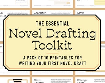 Novel Drafting Toolkit for Aspiring Writer, Printable Novelist Kreative Belletristik Schreiben Ressourcen (PDF-Download)