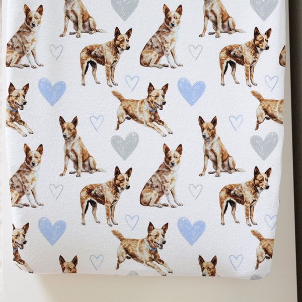 Boy Diaper Changing Pad Covers, Red Heeler Nursery, Puppy Nursery Theme, Baby Boy Shower Gifts, Western Baby Covers, Australian Cattle Dogs