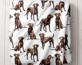 Chocolate Lab Baby Swaddle Blanket, Baby Gift, Dog Nursery, Puppy Nursery, Chocolate Lab Kids Bedding, Dog Mom Gifts, Bird Dog Blanket, Lab