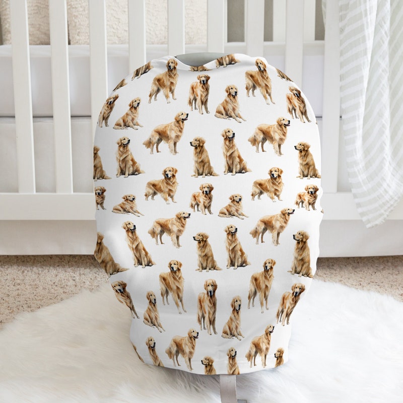 Golden Retriever Pattern Print Universal Fit Car Seat Cover