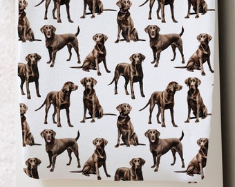Baby Diaper Changing Cover With Chocolate Labs, Dog Nursery Bedding, Puppy Crib Sheet, Gender Neutral Nursery, Duck Hunting Baby Nursery