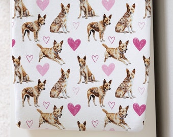 Puppy Baby Changing Pad Cover, Puppy Nursery Theme, Dog Themed Nursery, Red Heeler Diaper Changing Cover, Dog Mom Gifts, Girl Nursery Sets
