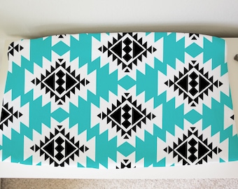 Southwestern Changing Pad Cover, Cowgirl Nursery, Western Themed Nursery, Aztec Baby Gift,Turquoise Nursery, New Mom Gift, Baby Shower Gift