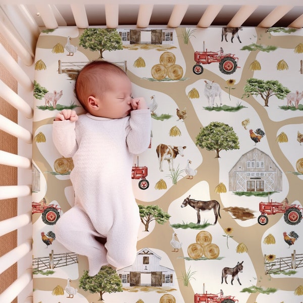 Red Farm Baby Bedding Etsy