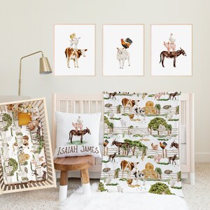 Farm Nursery Bedding, Farm Animals Crib Sheet, Baby Farm Blanket, Gender Neutral Nursery Decor, Cow Changing Pad Cover, Baby Shower Gift Set