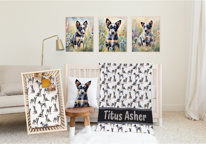 TUNW Blue Heeler Throw Pillow Cover - 18x18 Inch Dog Lover Gift, Decorative Cushion Cover For Dog Moms